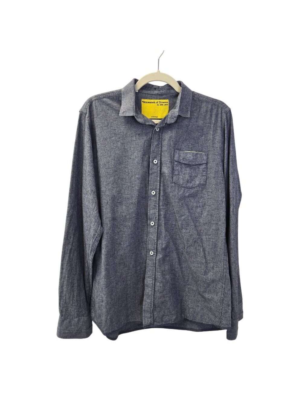 Descendant of Thieves by Dres Ladro 100% Cotton Button Down Shirt Size XL